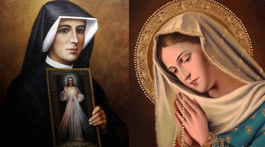Cuando Santa Faustina vió a la Virgen Santísima