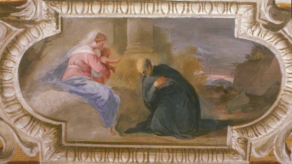 San Ignacio de Loyola y la Virgen María en la Resurrección