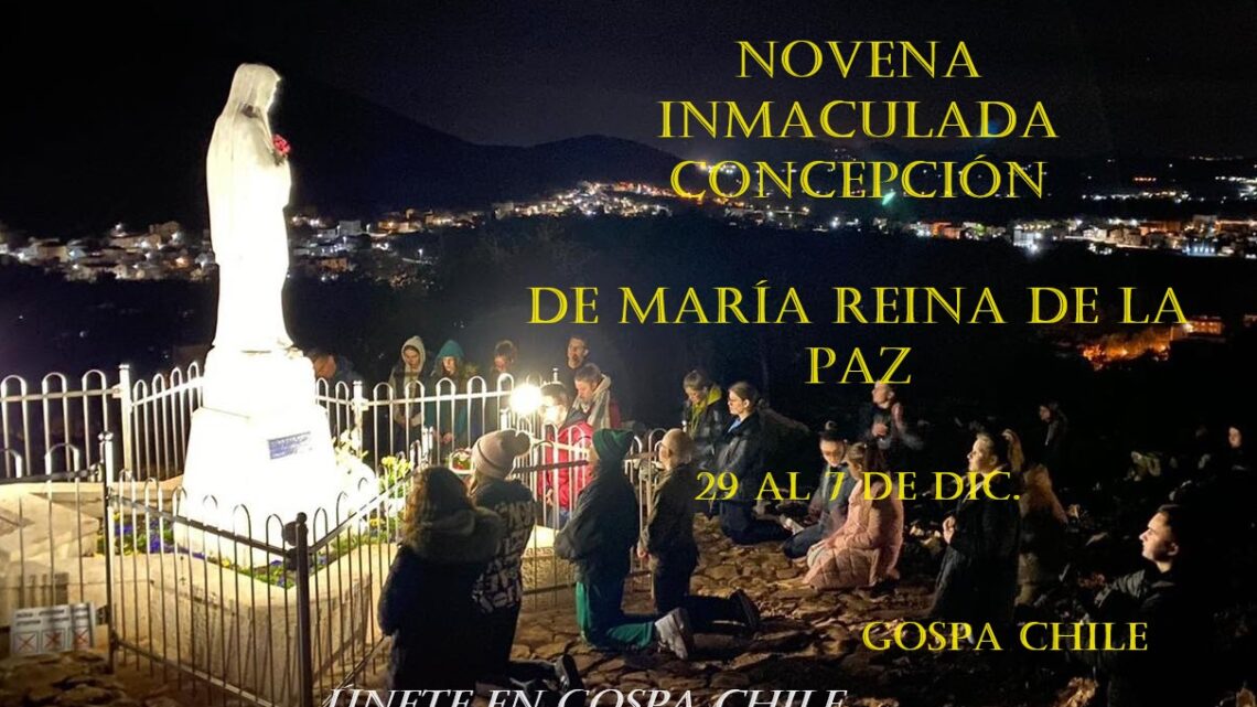 Invitación Novena a la Inmaculada Concepción de María Santísima Reina de la Paz