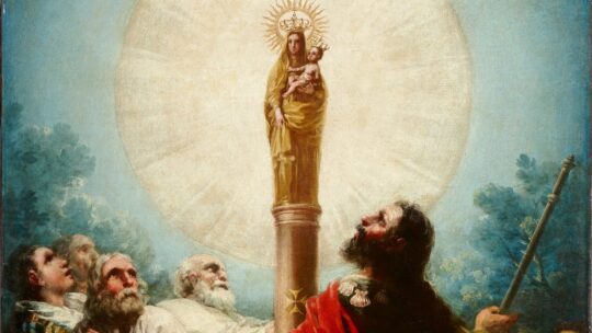 La Virgen Santísima y el apóstol Santiago el Mayor